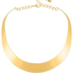 Robert Lee Morris Gold Half Moon Collar Necklace